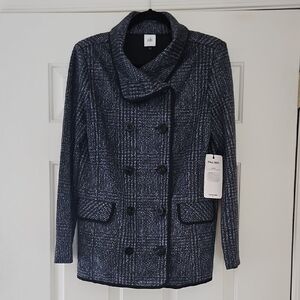 CAbi Black and White Pea Coat